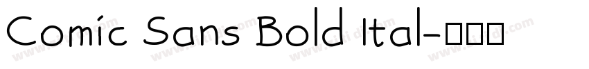 Comic Sans Bold Ital字体转换